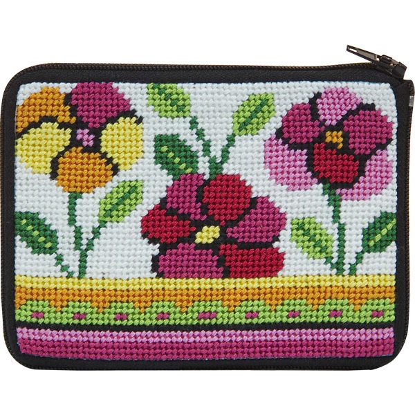 Stitch & Zip Coin Purse/Credit Card Case (14 ct, cotton) - Image 33
