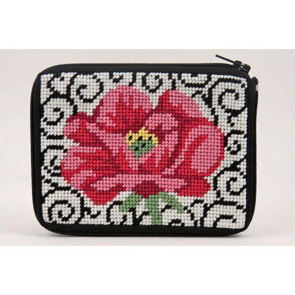 Stitch & Zip Coin Purse/Credit Card Case (14 ct, cotton) - Image 40
