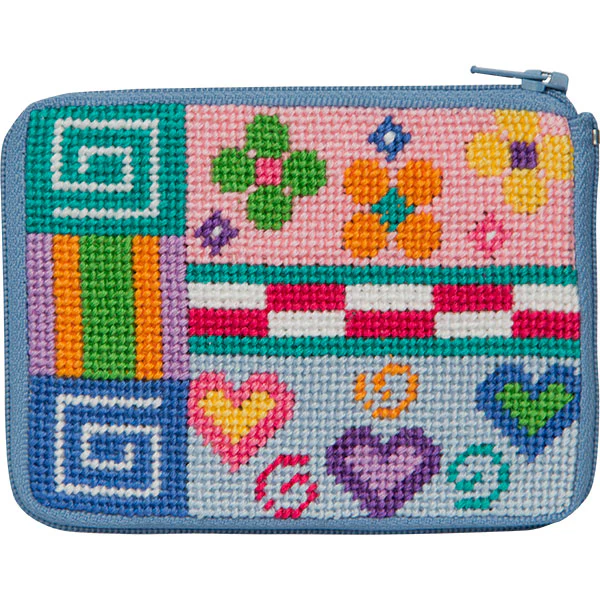 Stitch & Zip Coin Purse/Credit Card Case (14 ct, cotton) - Image 41