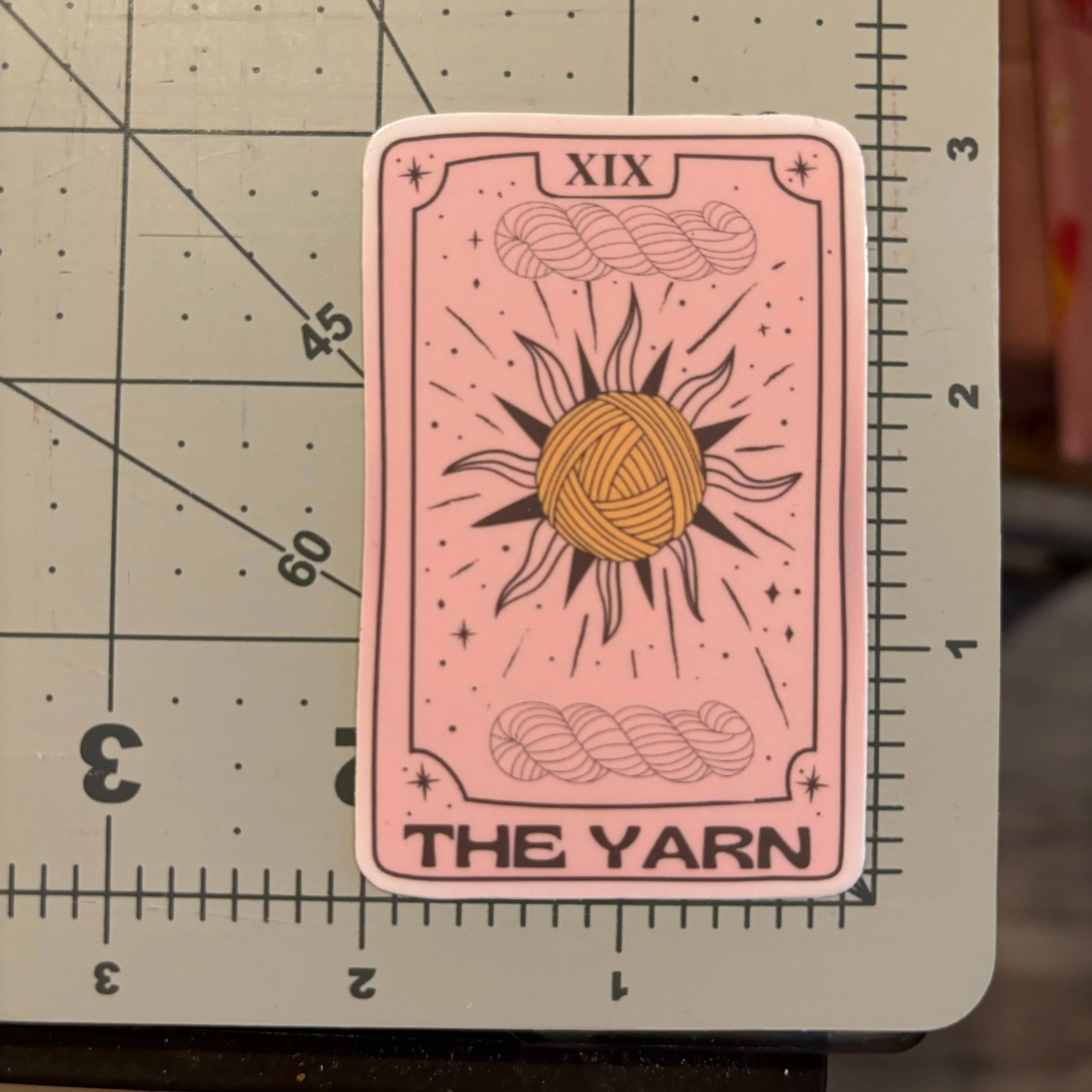 The Yarn Tarot Card Vinyl Sticker - Image 2