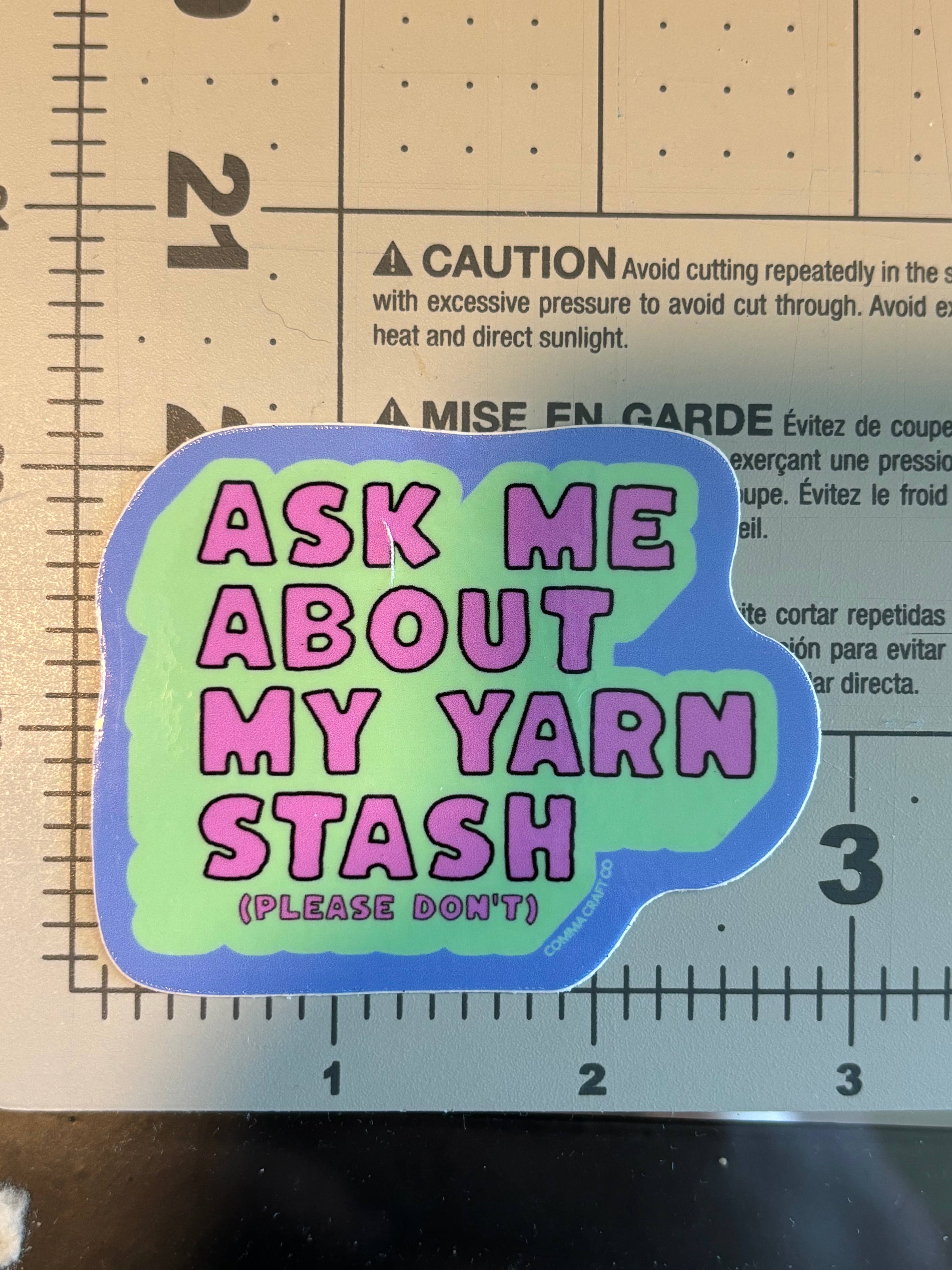 Yarn Stash Vinyl Sticker - Image 2