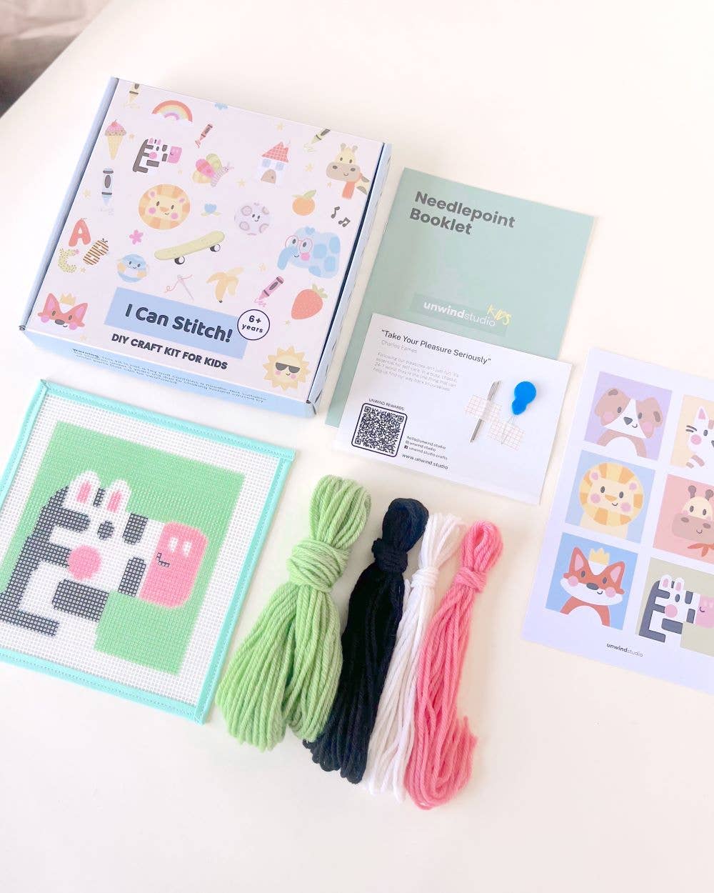 Zoe, the Zebra - Needlepoint Kit for Kids - Image 3